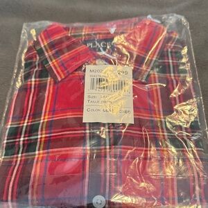 The Children's Place Red and Green Plaid Shirt